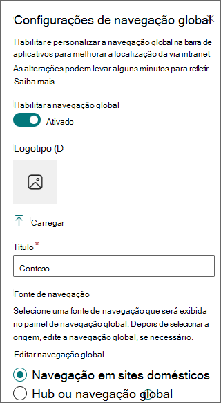 Imagem de onde especificar o idioma para a navegação global.