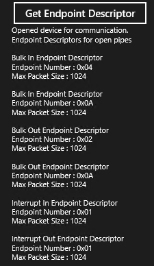 descritores de ponto de extremidade usb.