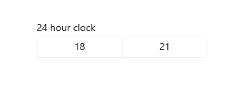 Um relógio de 24 horas com seletor de tempo.