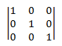 matriz de identidade.