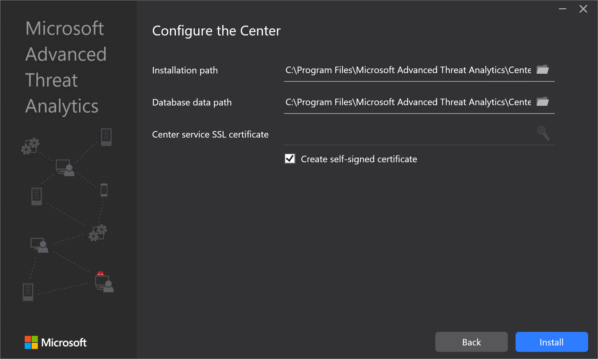 ATA center configuration image.