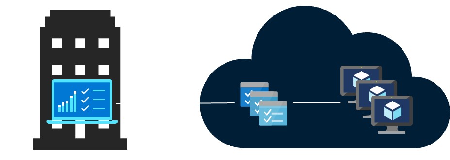 O diagrama mostra um exemplo de arquitetura HPC para o Azure Batch.