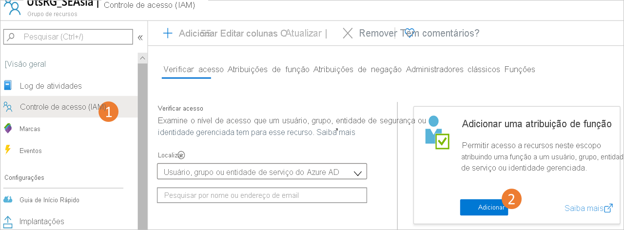 Adicionar uma atribuição de função