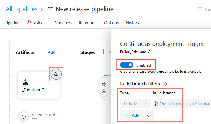 Configurando a implantação contínua