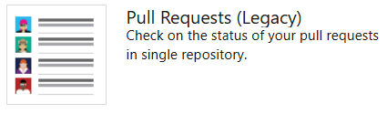 Captura de tela que mostra um widget Pull request.