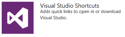 Captura de tela do widget do Visual Studio.