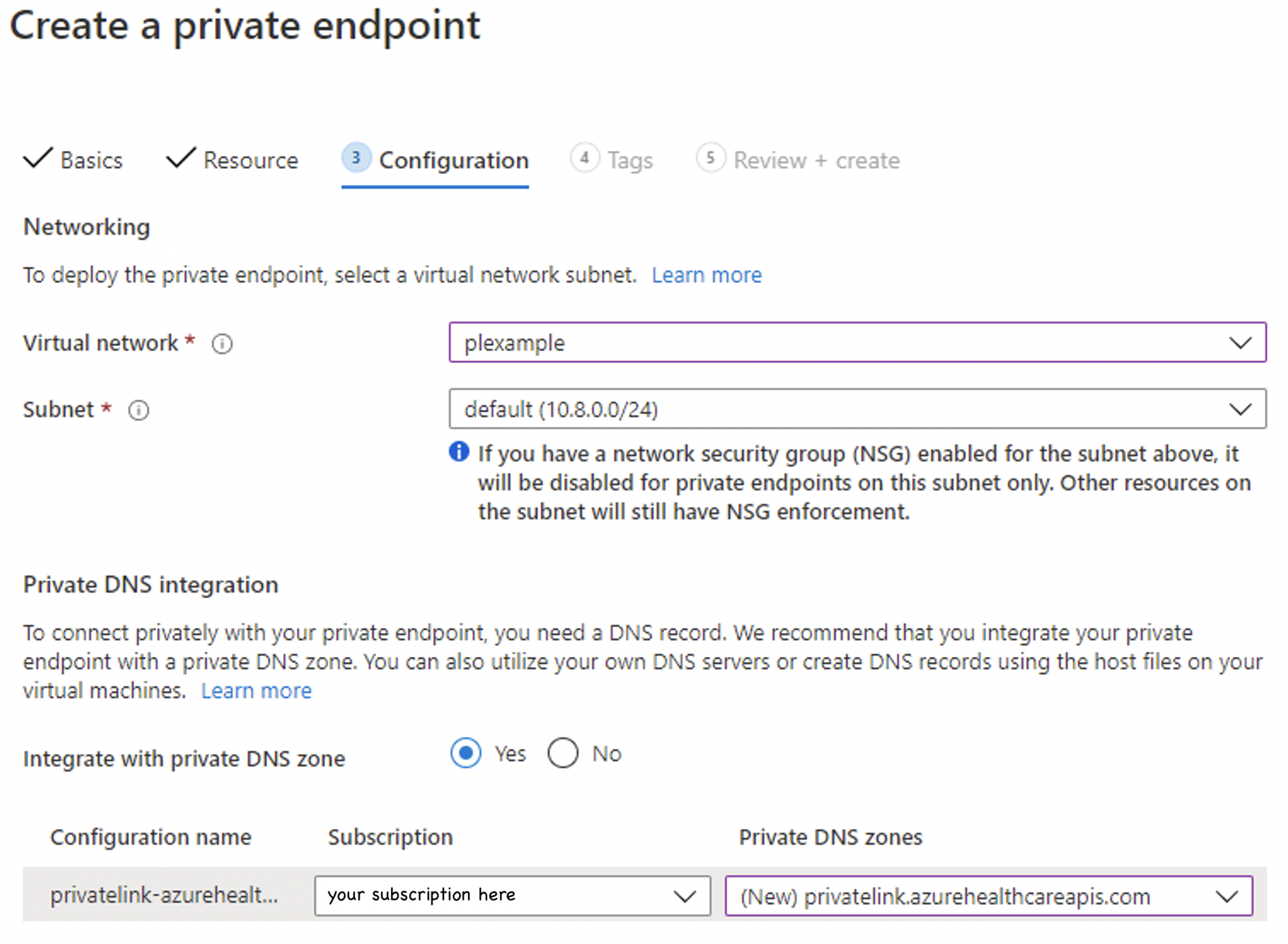 Guia Configuração do portal do Azure