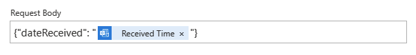 A captura de tela mostra o fluxo de trabalho Consumo e um exemplo de Corpo da Solicitação que converte o objeto de contexto como uma cadeia de caracteres.