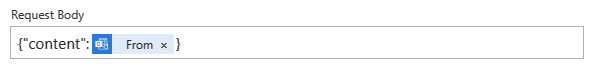 A captura de tela mostra o fluxo de trabalho de Consumo e uma função com um exemplo completo de Corpo de Solicitação para a carga útil do objeto de contexto.