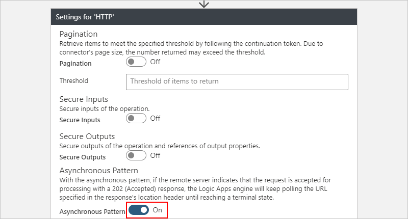 Desativar a configuração 