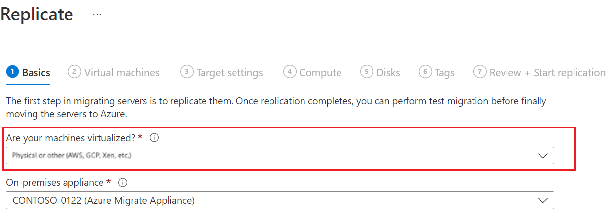 Captura de tela que mostra as configurações de origem.