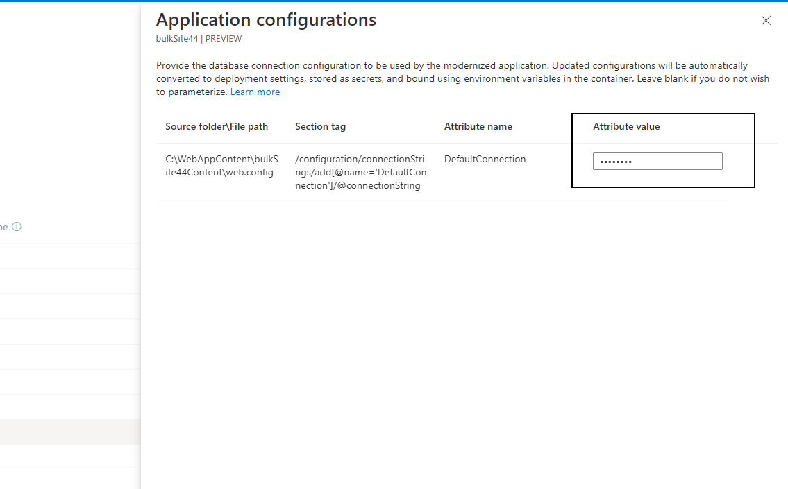 Captura de ecrã do separador de Configurações da aplicação.