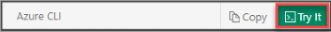Captura de tela que mostra um exemplo de Try It for Azure Cloud Shell.