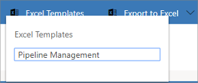 Escolher um modelo do Excel para o qual exportar.