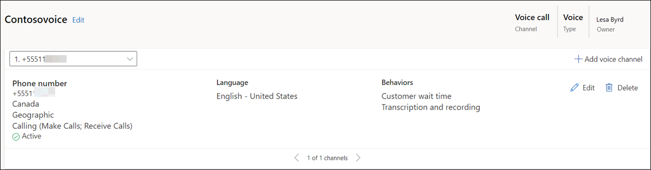 Fluxo de trabalho configurado para voz