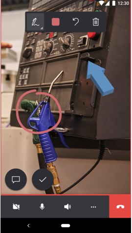 Captura do ecrã da aplicação móvel do técnico.