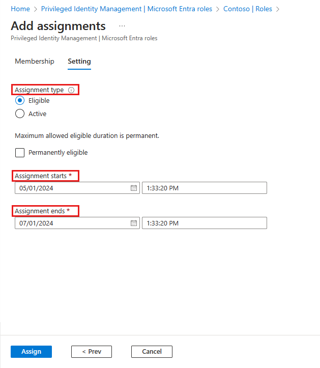 Captura de tela mostrando as configurações de associações - data e hora.