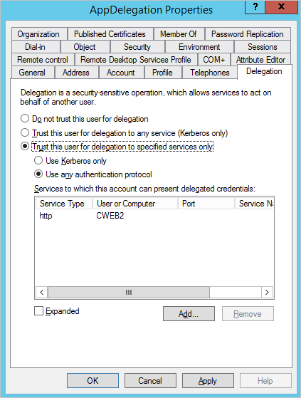 Captura de tela do Citrix ADC SAML Connector para configuração do Microsoft Entra - Delegação no painel Propriedades.