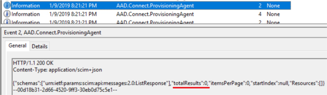 Captura de tela dos resultados LDAP.