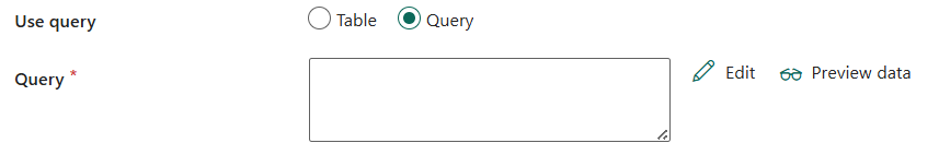 Captura de ecrã a mostrar Utilizar consulta - Consulta.