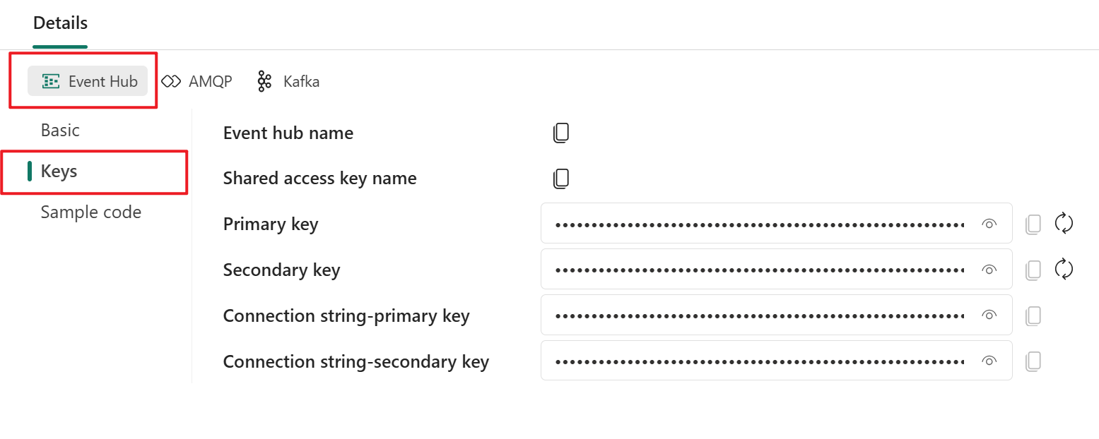 Captura de tela que mostra as principais informações no painel Detalhes do fluxo de eventos.