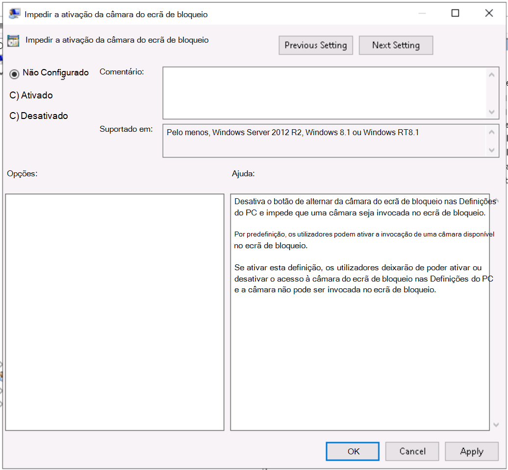 Screenshot that shows how to see the on-premises Computer configuration setting options in group policy.