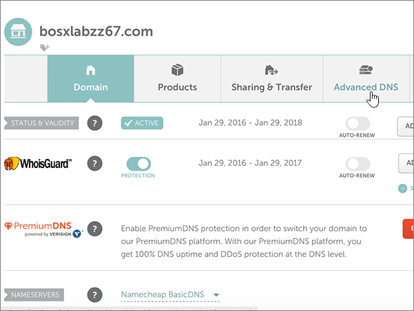 Selecione DNS Avançado.