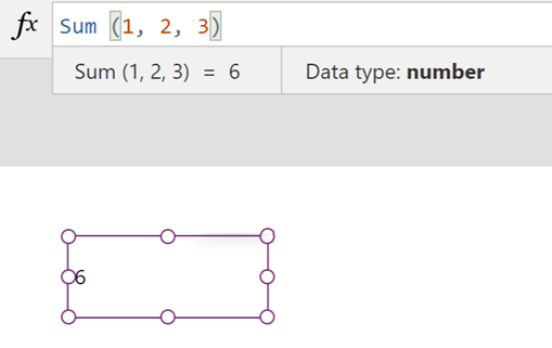 Utilizar a fórmula completa Sum(1,2,3).