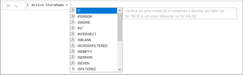 Captura de ecrã do SE selecionado na barra de fórmulas.