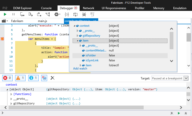 Callback context object inspection