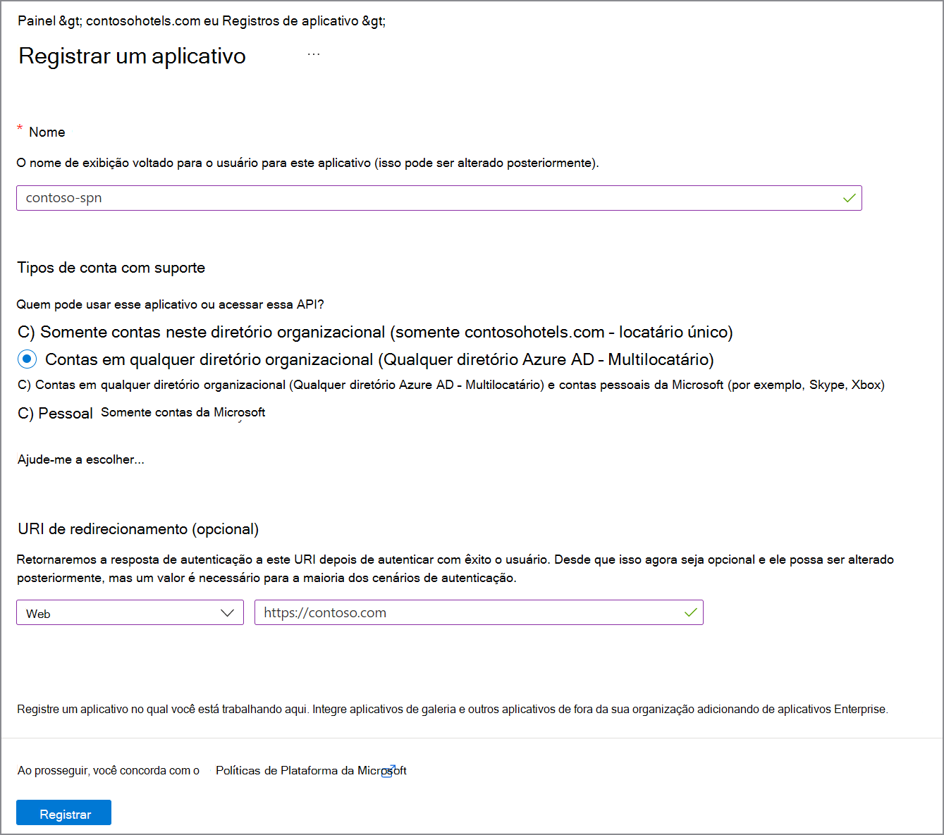 Screenshot how to create App in Microsoft Entra ID for cross tenant.