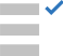 Ícone da lista de verificação com uma marca de verificação.