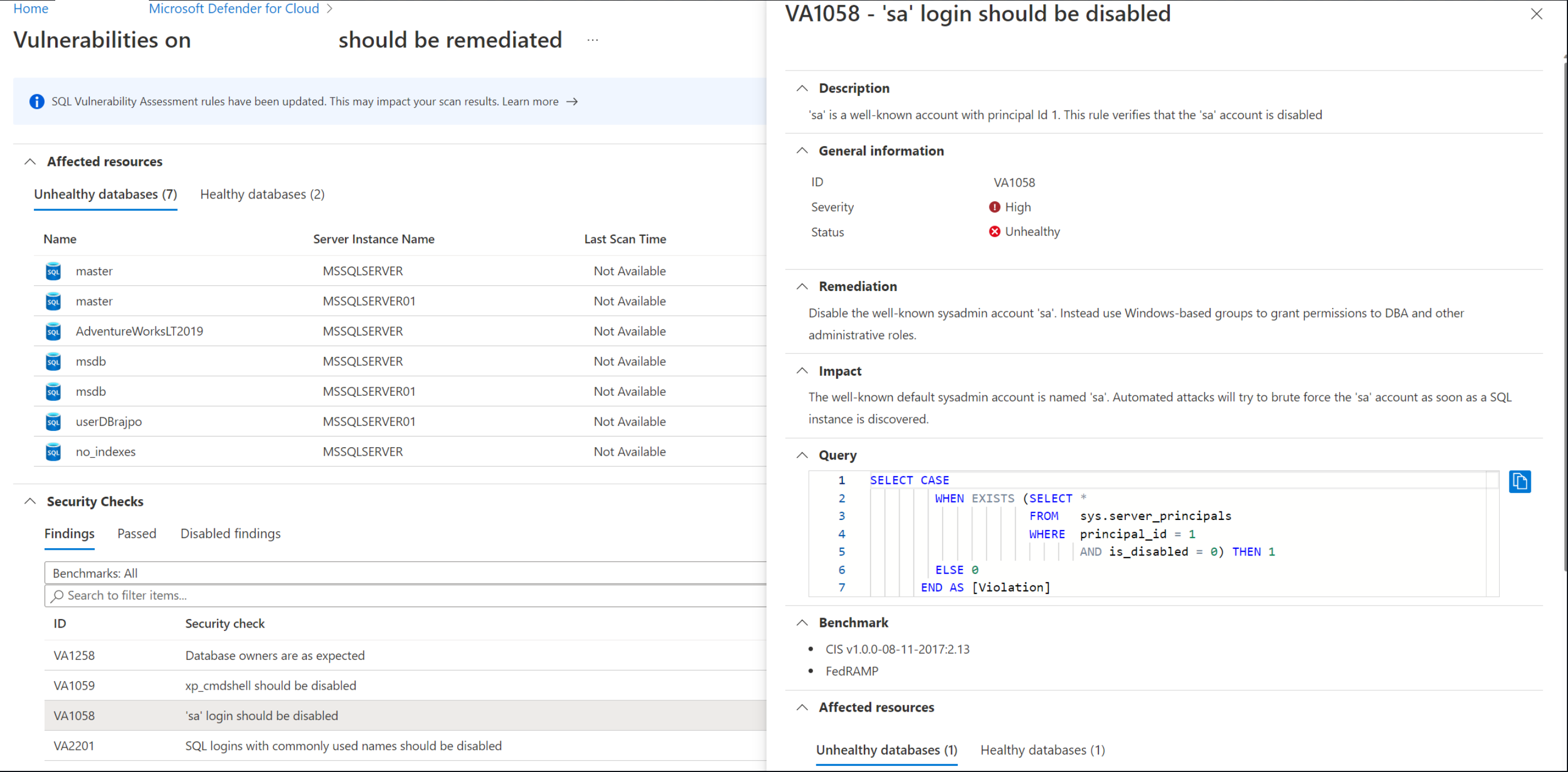 Captura de tela mostrando o relatório de vulnerabilidade.