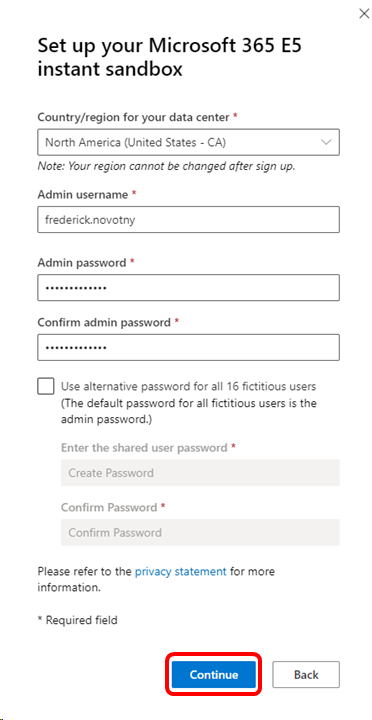 Configuração da área restrita do Desenvolvedor do Microsoft 365