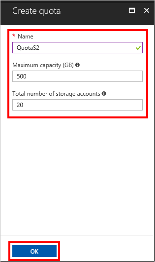 Снимок экрана: как создать квоту для нового плана в Azure Stack Hub.