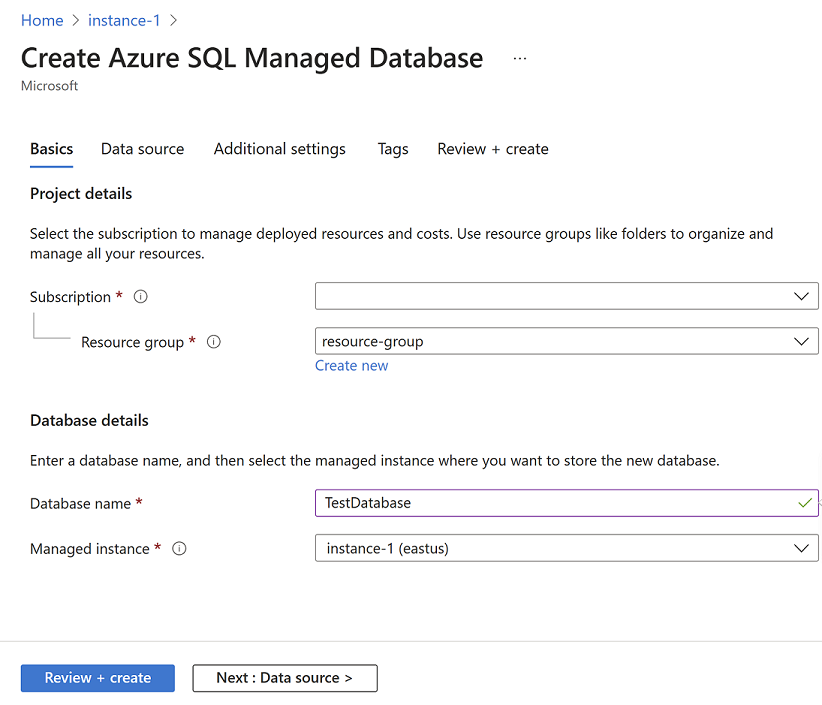 Снимок экрана: портал Azure, на котором показана вкладка 