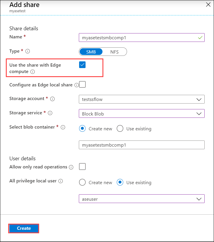 Добавление общей папки Edge