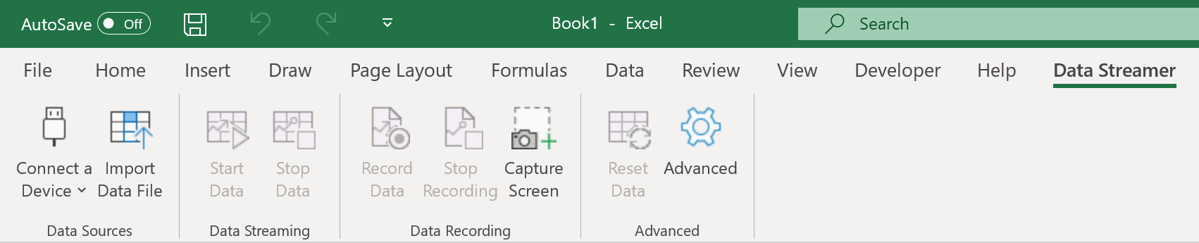 Передача данных (Майкрософт) для ленты Excel.