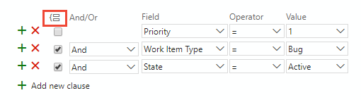 Web portal, Group Selected Query Clauses