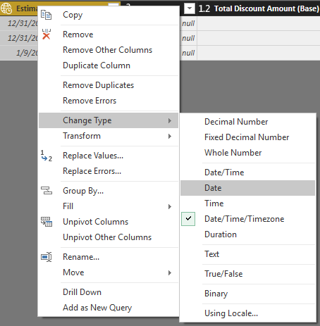 Change data type in Power BI Desktop