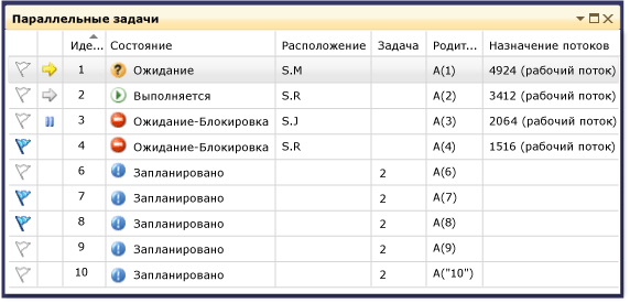 Окно параллельных задач