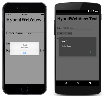 HybridWebView на каждой платформе