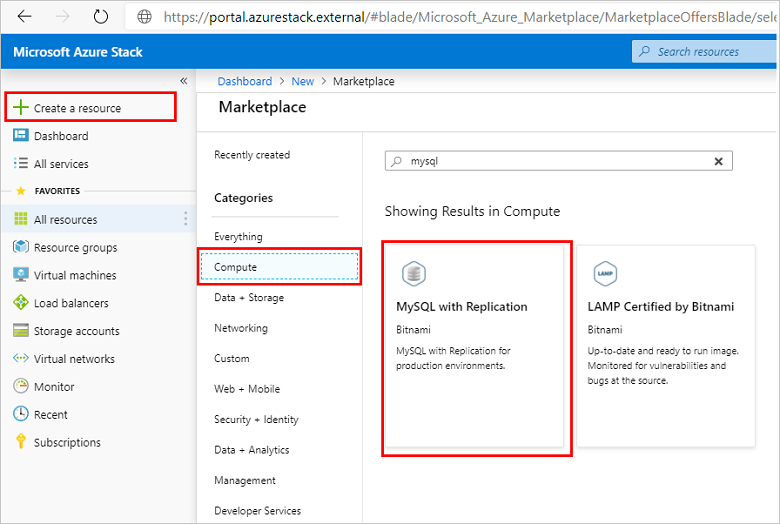 Distribution av anpassad mall i Azure Stack Hub