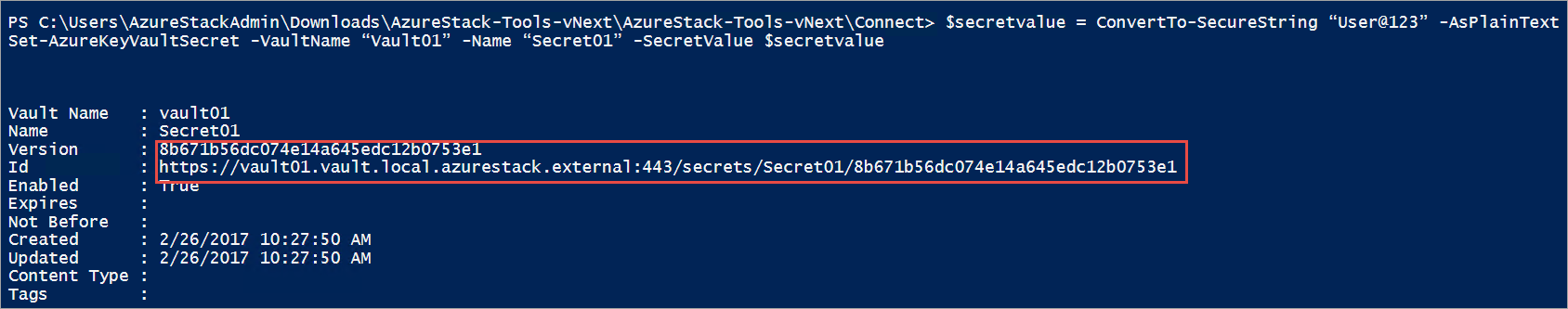 Skapa en hemlighet i PowerShell