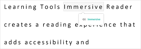 Skärmbild av Koncentrisani čitalac text-till-tal-funktion som läser upp text.