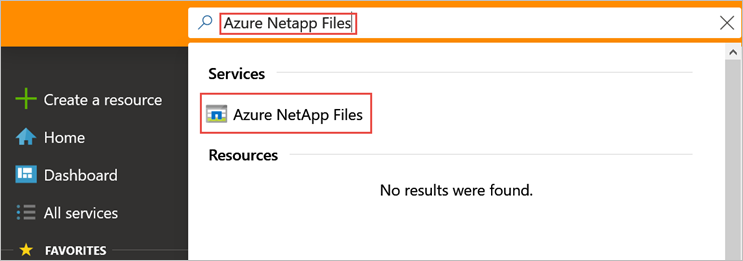 Välj Azure NetApp Files