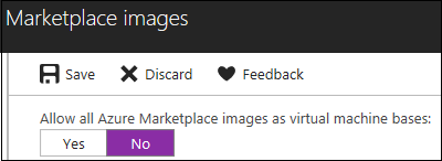 Alternativ för att tillåta att alla Marketplace-avbildningar används som basavbildningar för virtuella datorer