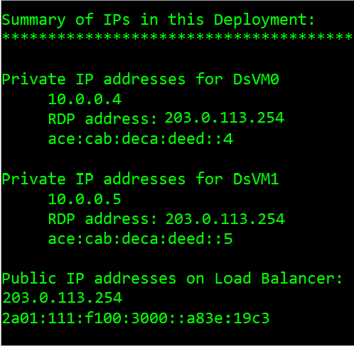 IP-sammanfattning av programdistribution med dubbla staplar (IPv4/IPv6) i Azure