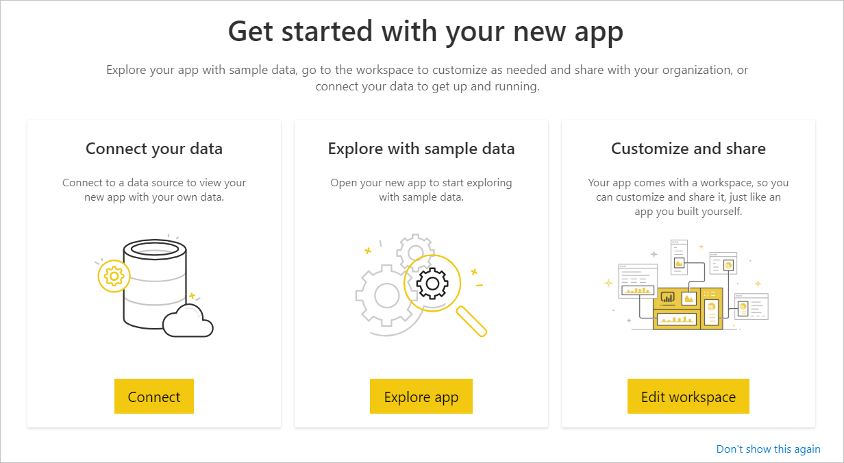 Skärmbild som visar sidan Anslut appdata.