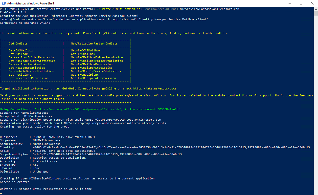 Bild av PowerShell-skriptutdata